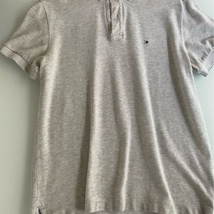 Light Gray Tommy Hilfiger, Large 100% Cotton Polo
